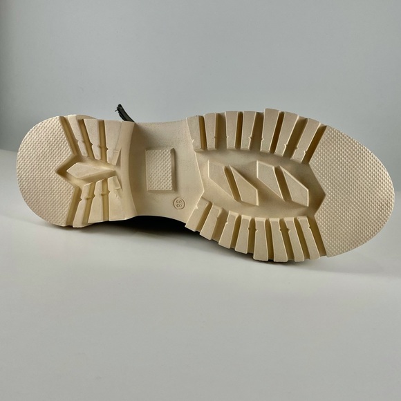 Womens Holler Combat Boots Olive Green Beige Round Toe Side Zip Buckle New,5 to9 - Picture 7 of 7